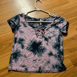 🔵Purple Tie Dye Crop Top